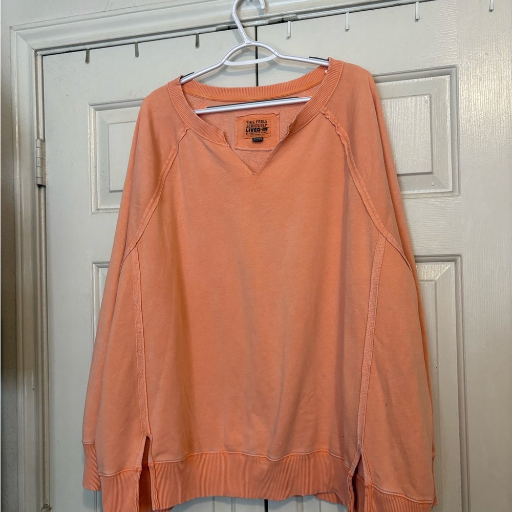 American Eagle Outfitters Peach V-Neck Sweater